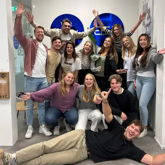 Teamfoto van ASA studenten uitzendbureau Nijmegen